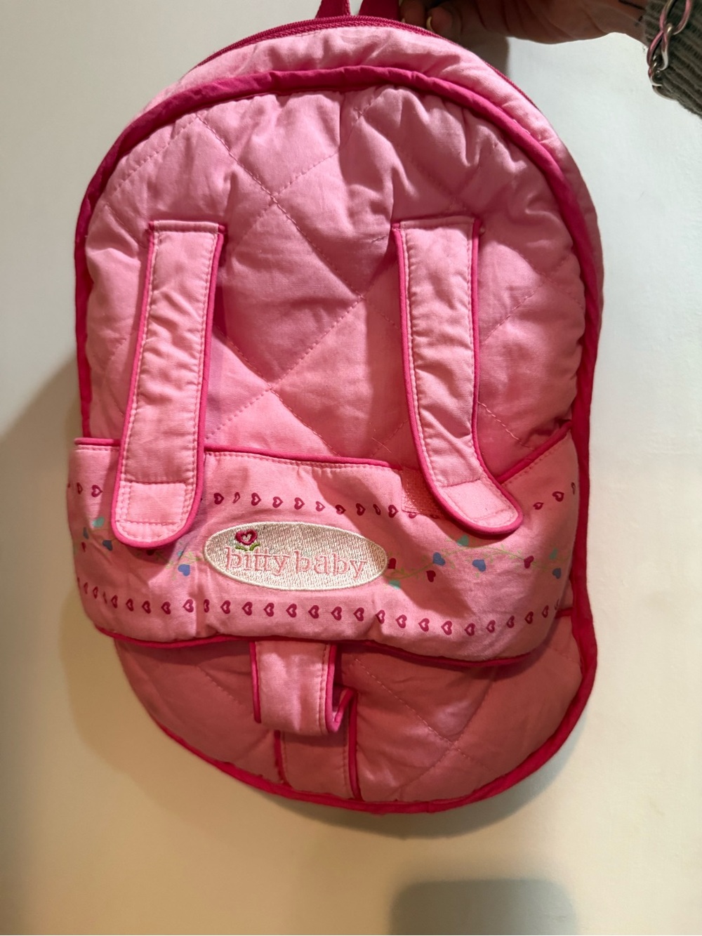 American Girl Bitty Baby doll carrier backpack with adjustable straps EUC